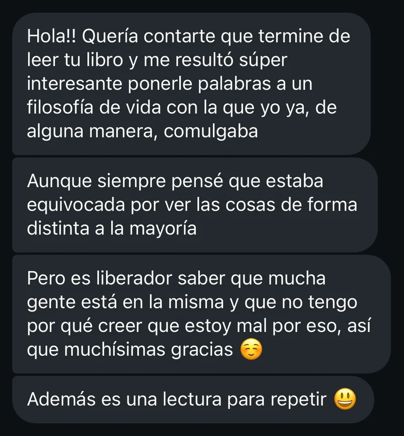 Mensaje de una lectora